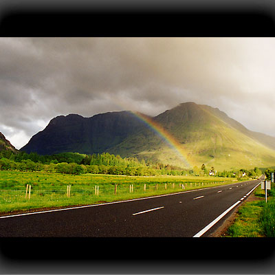 Regenbogen im Glen Coe Regenbogen im Glen Coe