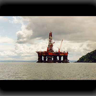 Ölplattform im Cromarty Firth